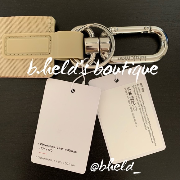 lululemon Never Lost Keychain (New Style) Trench/Pistachio OS Brand New NWT - Picture 7 of 12